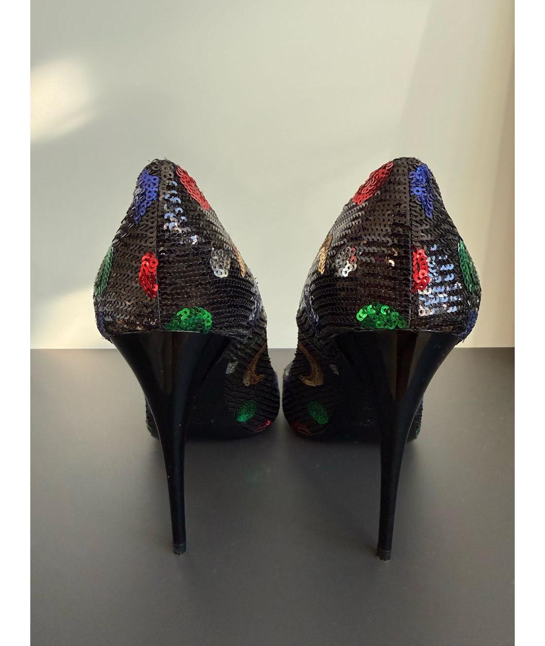 SAINT LAURENT Мульти текстильные туфли, фото 4