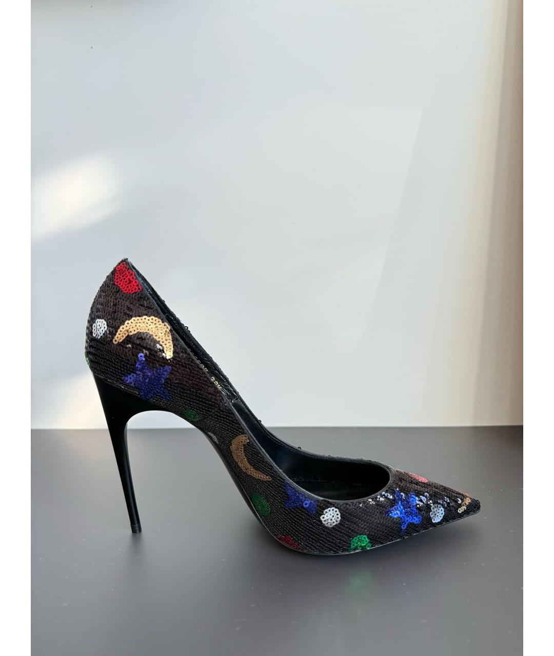 SAINT LAURENT Мульти текстильные туфли, фото 9