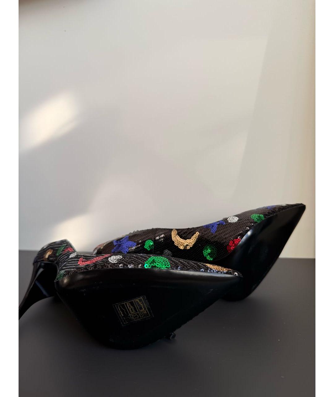 SAINT LAURENT Мульти текстильные туфли, фото 6