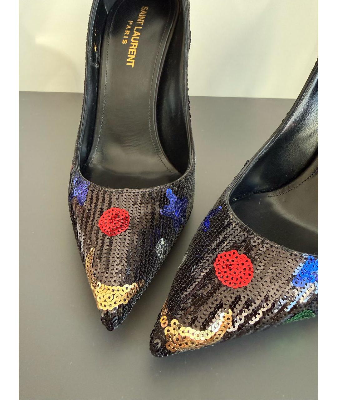 SAINT LAURENT Мульти текстильные туфли, фото 5