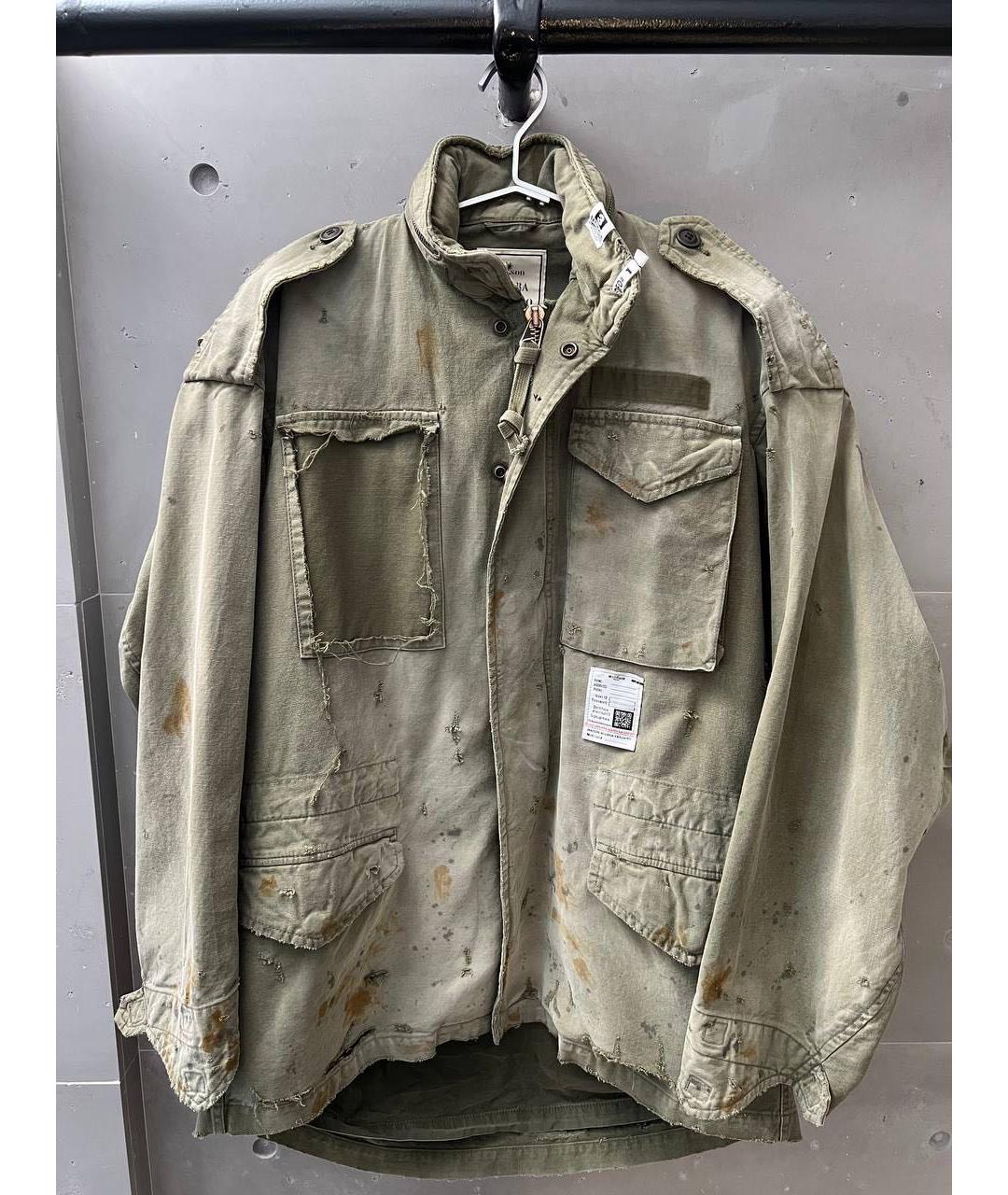 Mihara Yasuhiro Хаки хлопковая куртка, фото 3