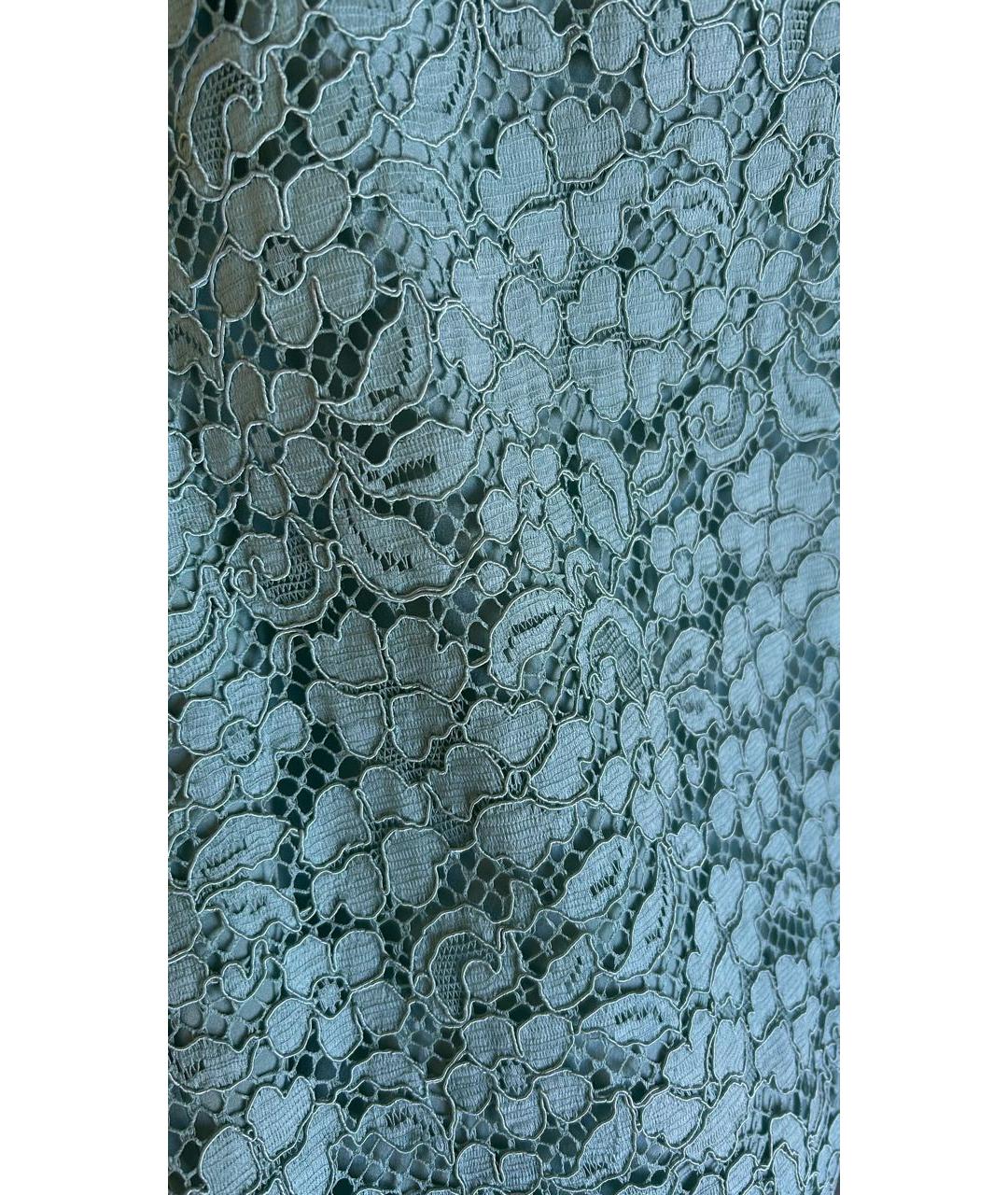 DOLCE&GABBANA Бирюзовое хлопковое коктейльное платье, фото 3