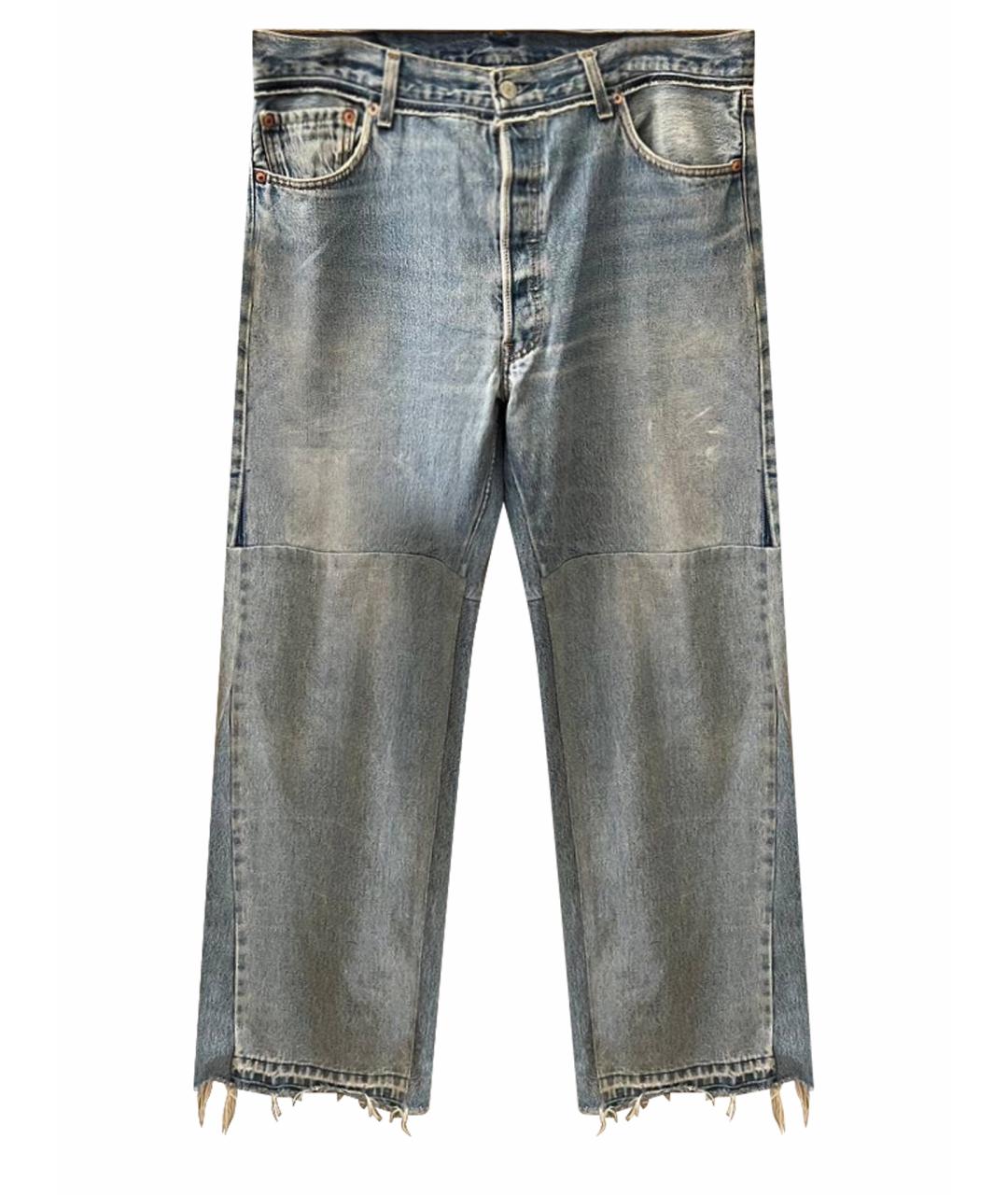 READYMADE Голубые хлопковые прямые джинсы, фото 1