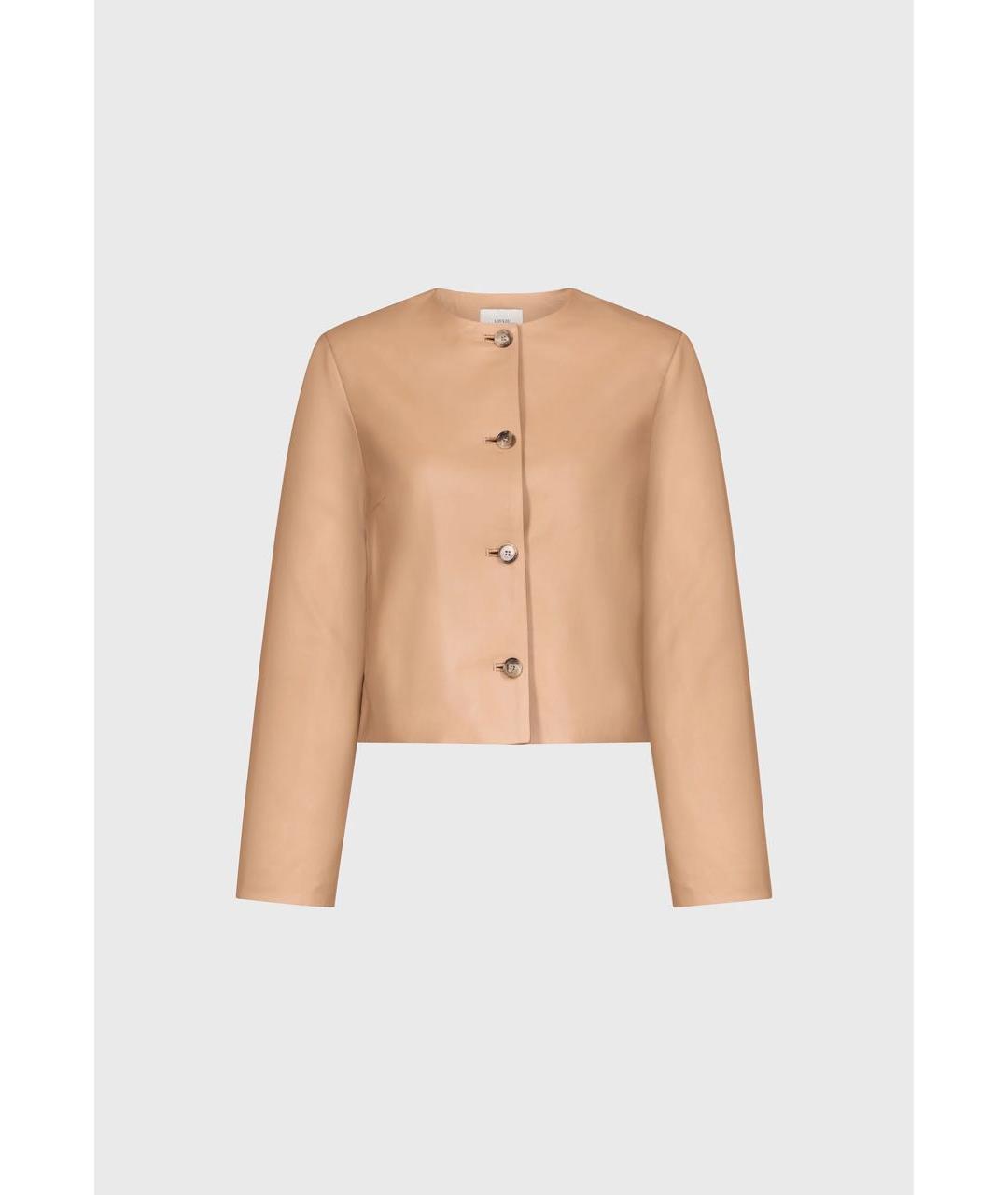 LOULOU DE SAISON Бежевая кожаная куртка, фото 6