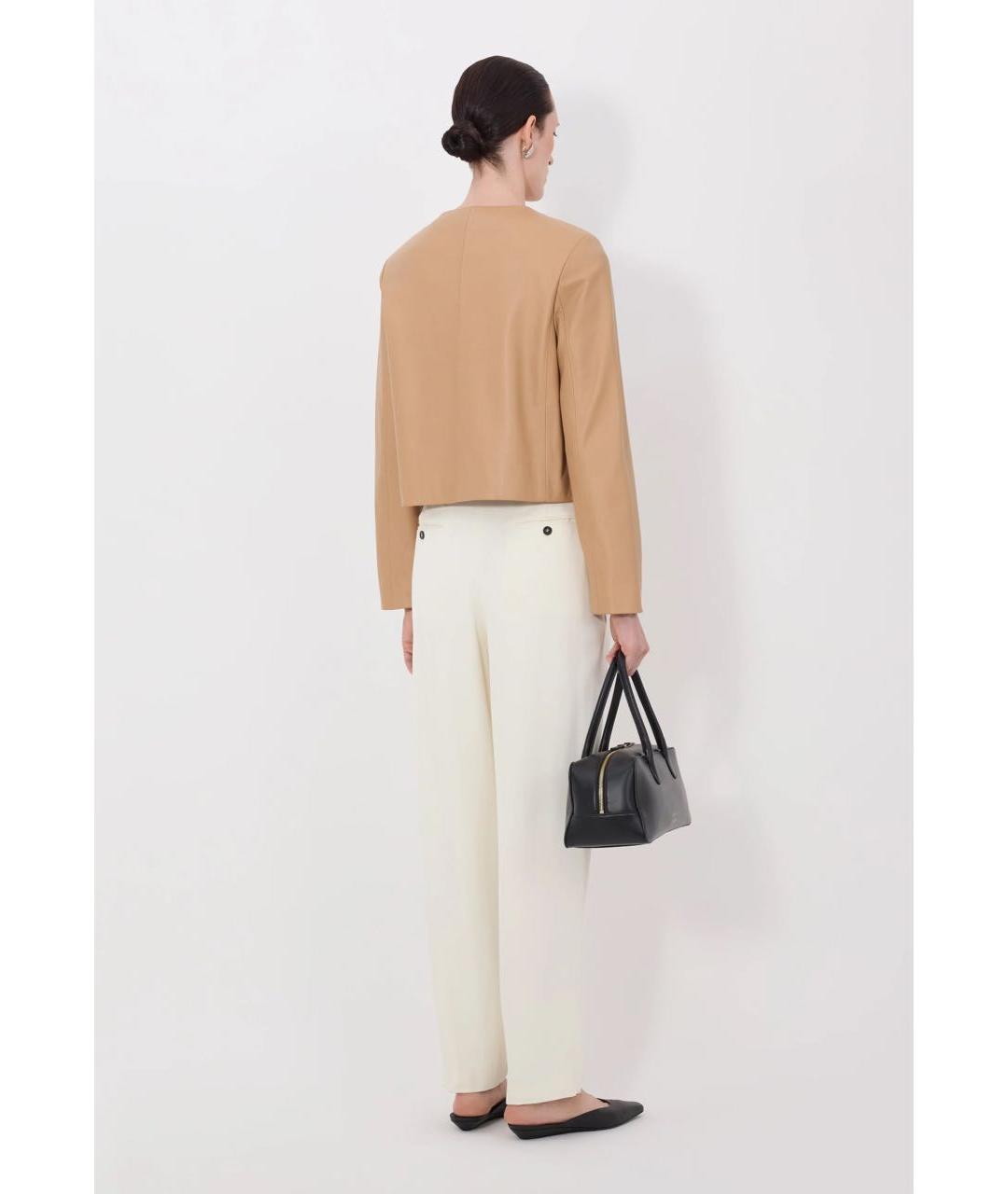 LOULOU DE SAISON Бежевая кожаная куртка, фото 3