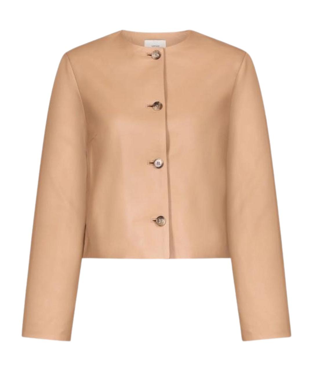 LOULOU DE SAISON Бежевая кожаная куртка, фото 1