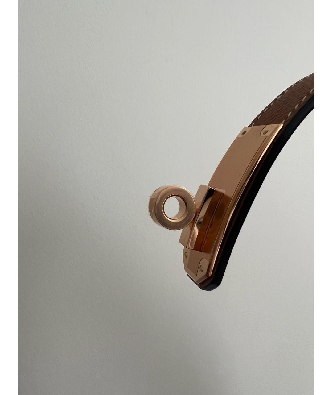 HERMES Коричневый кожаный ремень, фото 7