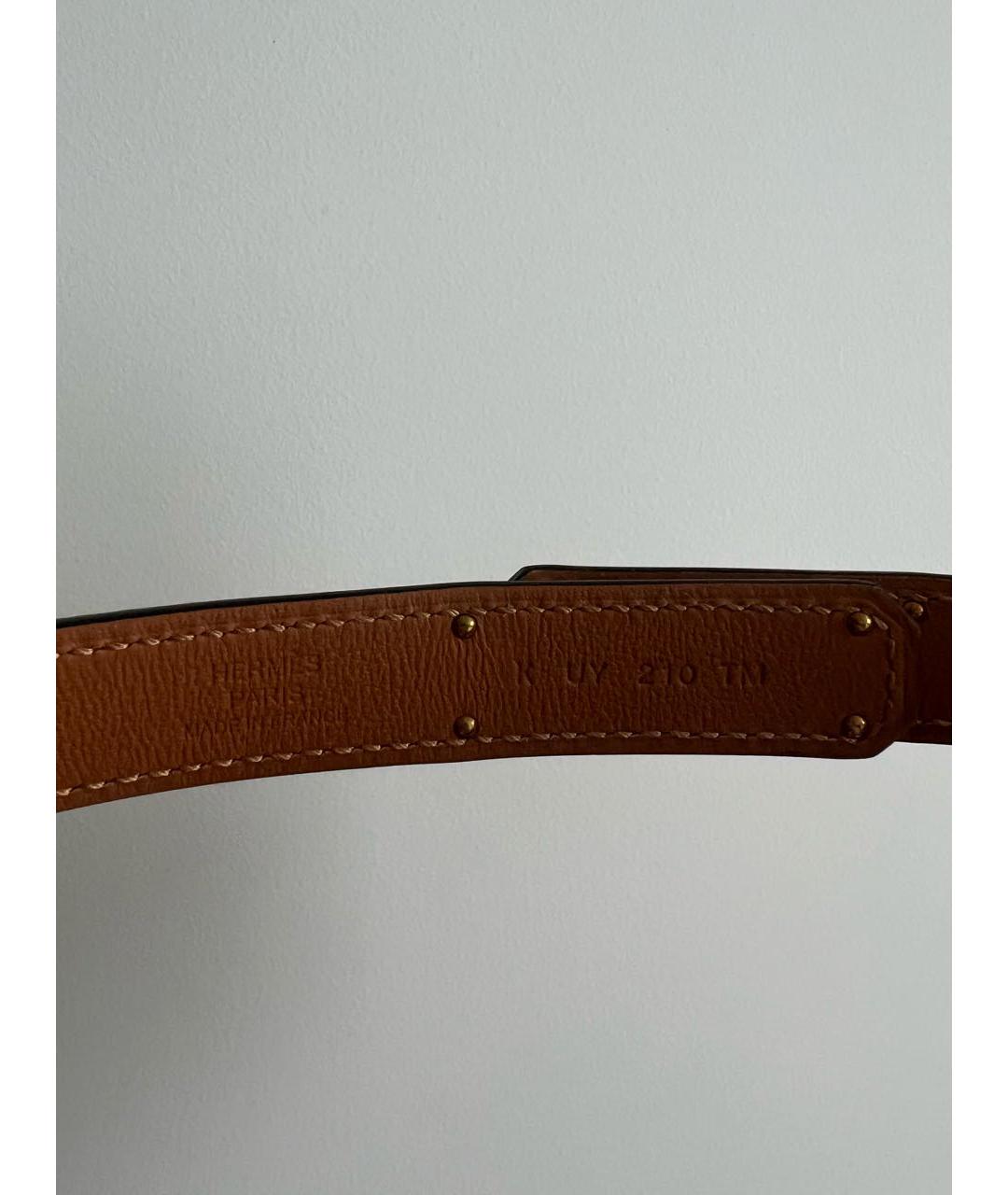 HERMES Коричневый кожаный ремень, фото 3