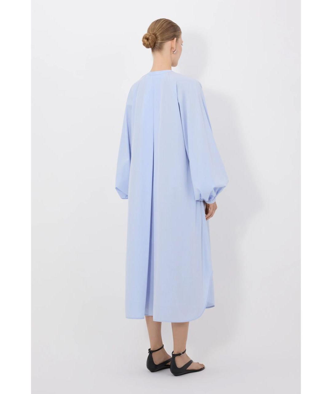 LOULOU DE SAISON Голубое хлопковое повседневное платье, фото 4