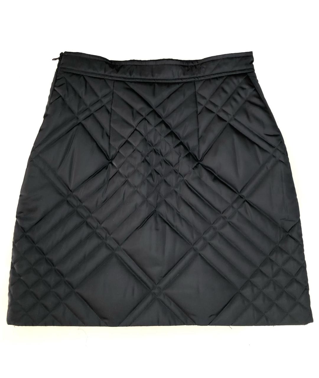 BURBERRY Черная полиэстеровая юбка мини, фото 2