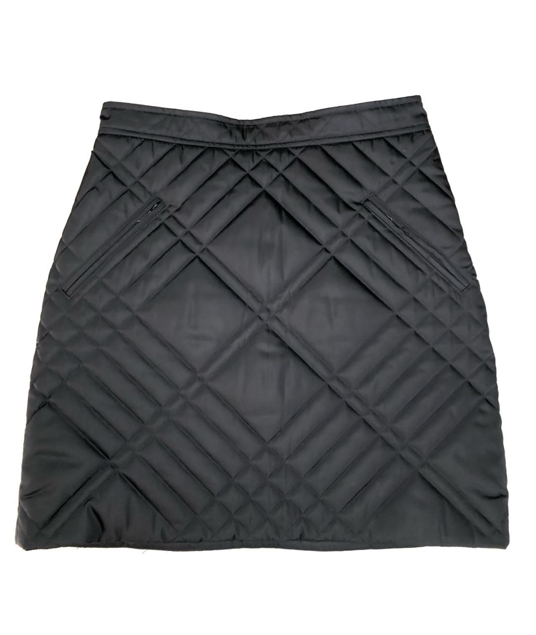 BURBERRY Черная полиэстеровая юбка мини, фото 1