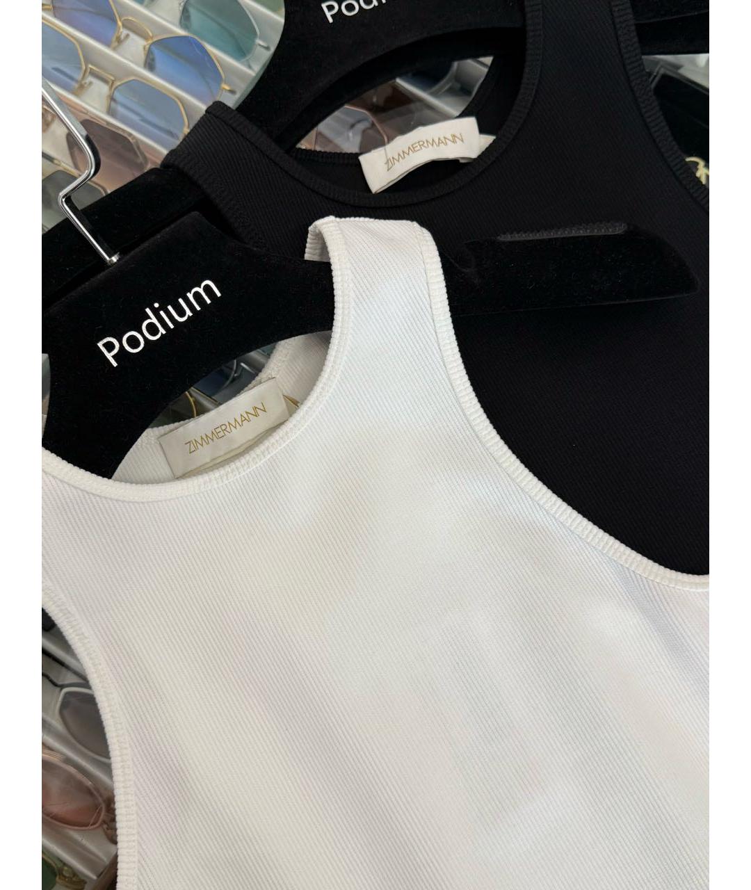 ZIMMERMANN Белая хлопко-эластановая майка, фото 3
