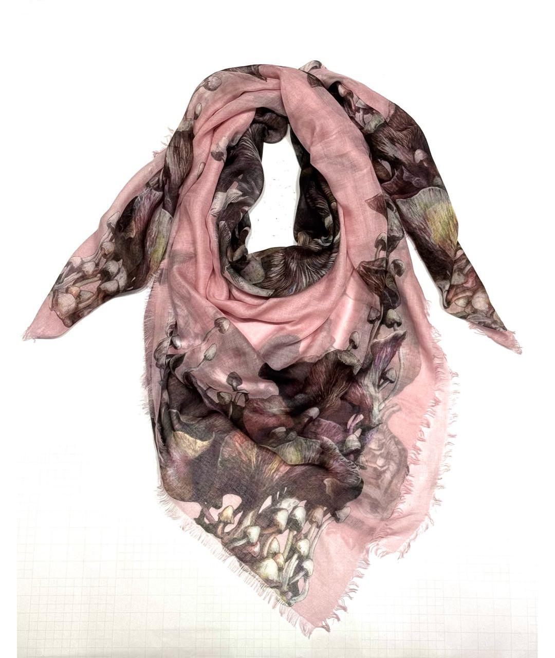 ALEXANDER MCQUEEN Розовый платок, фото 2