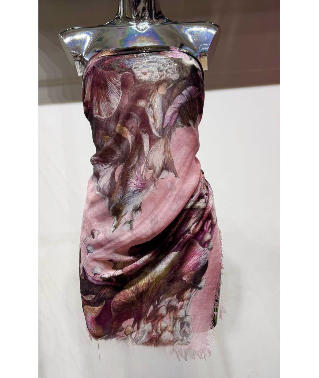 ALEXANDER MCQUEEN Розовый платок, фото 5