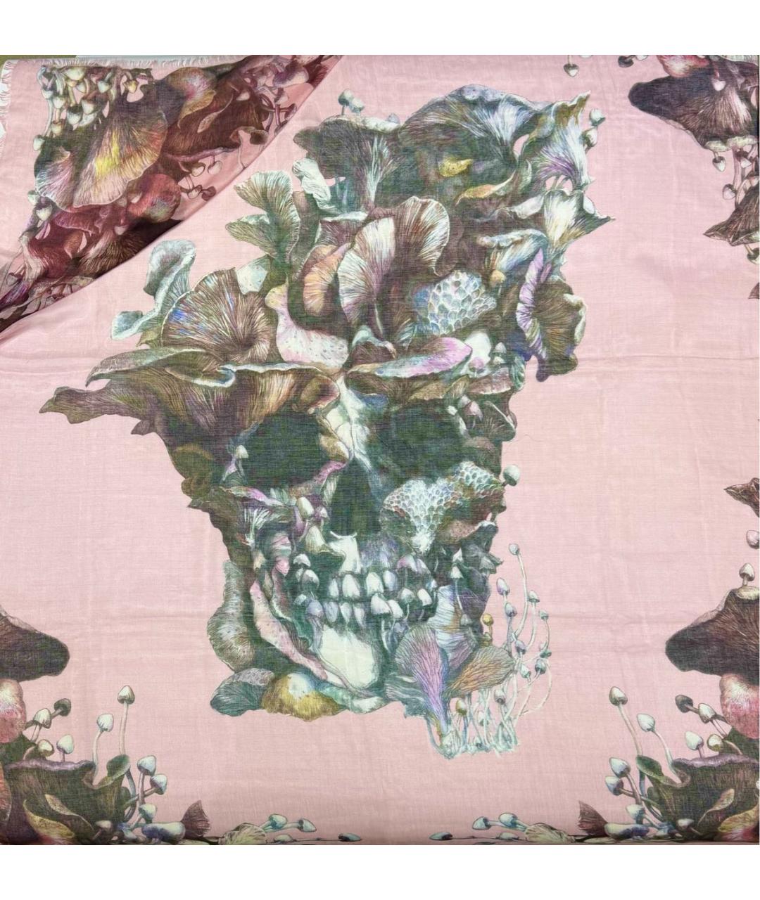 ALEXANDER MCQUEEN Розовый платок, фото 4