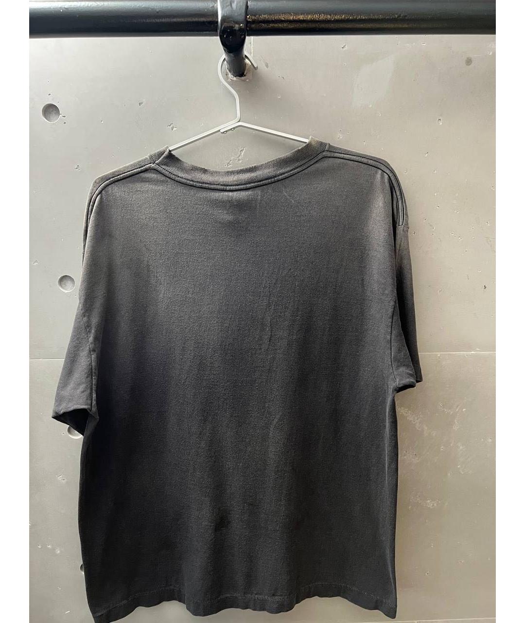 Saint Michael Антрацитовая хлопковая футболка, фото 2