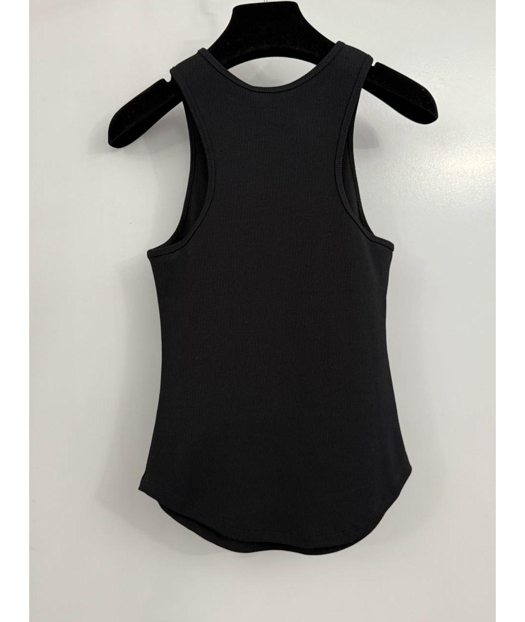 ZIMMERMANN Черная хлопко-эластановая майка, фото 2