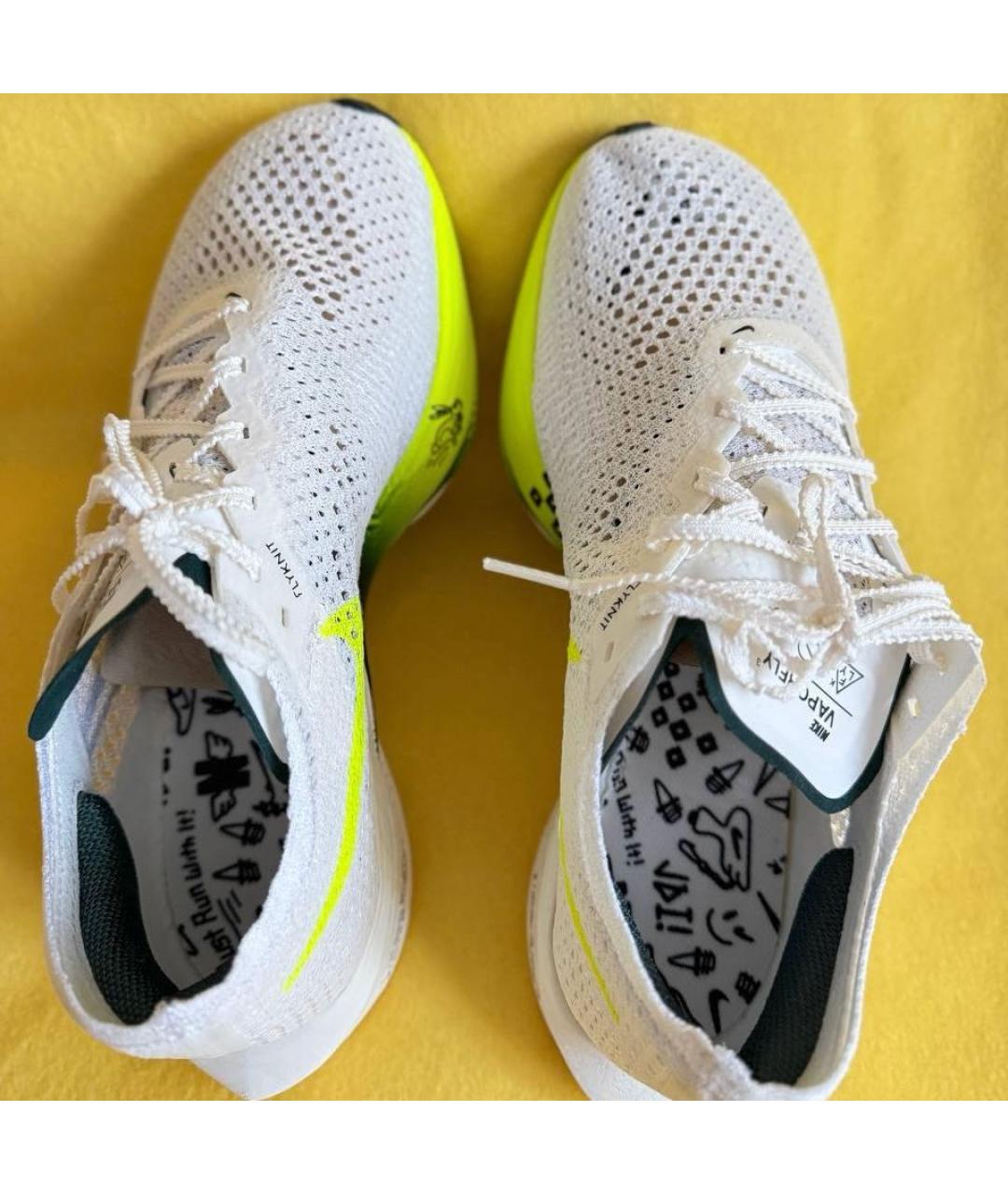 NIKE Белые текстильные кроссовки, фото 4