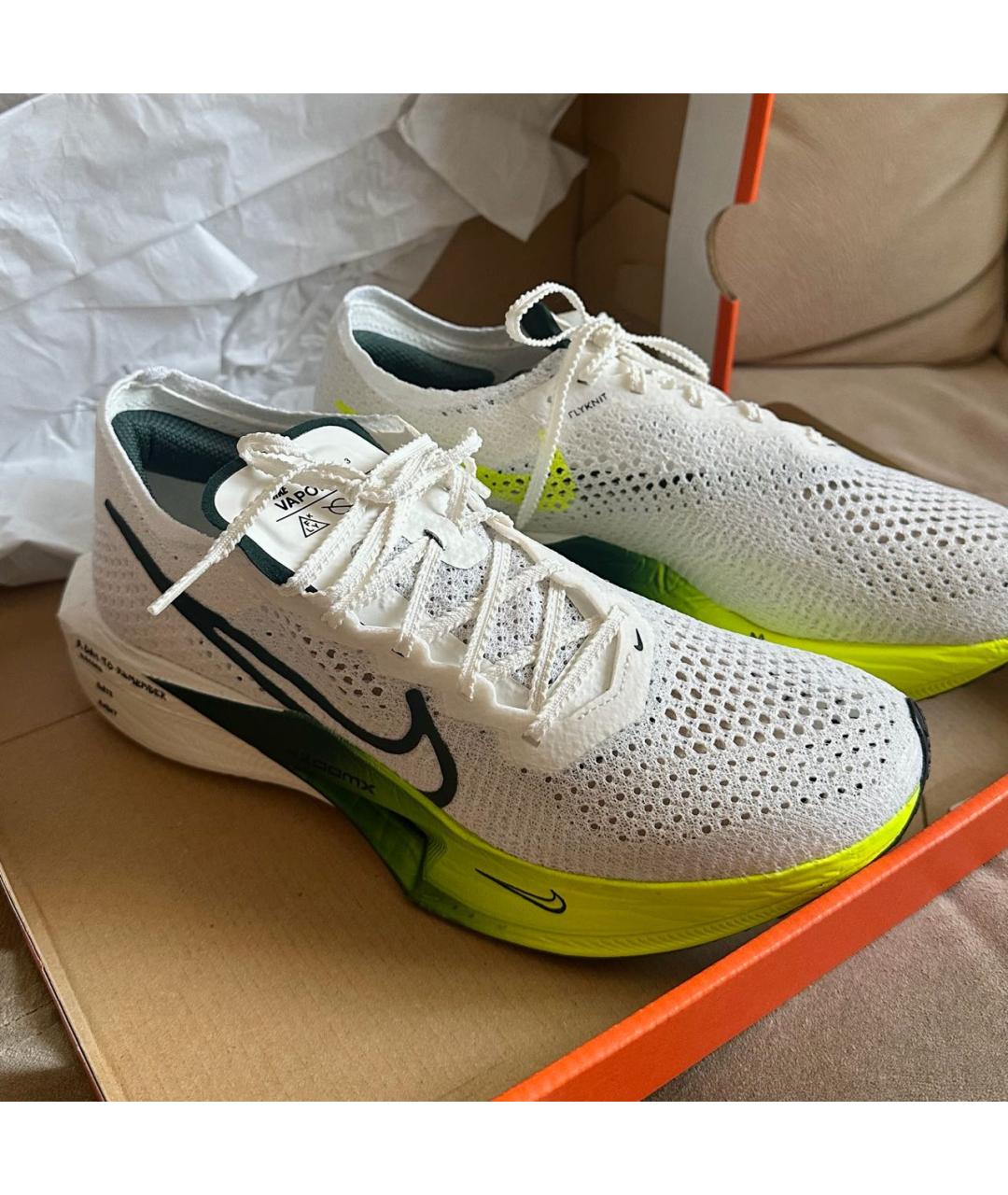 NIKE Белые текстильные кроссовки, фото 2