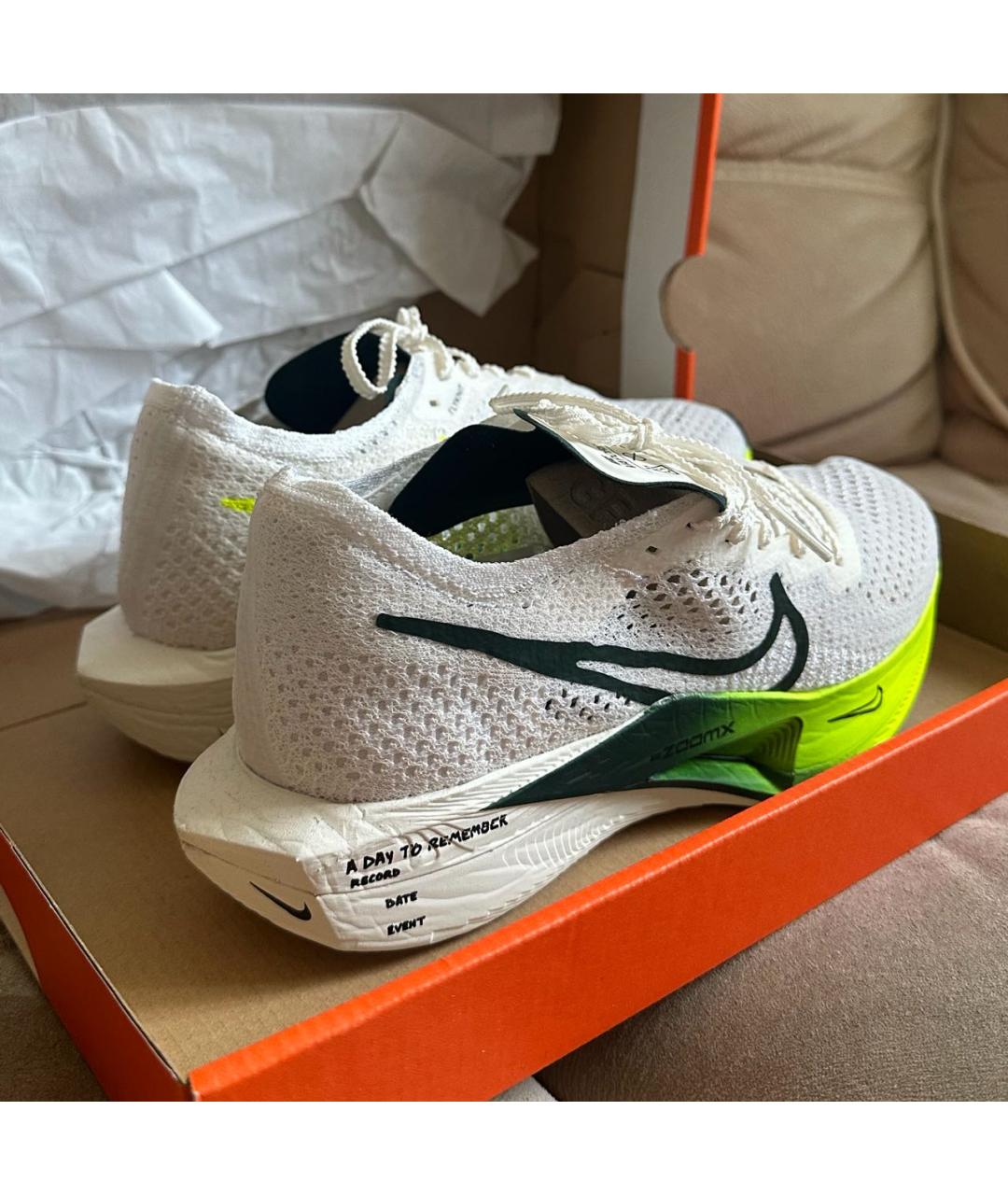 NIKE Белые текстильные кроссовки, фото 5