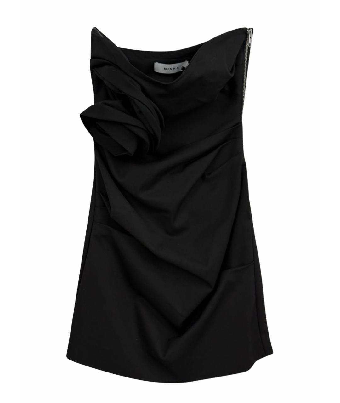 MISHA COLLECTION Черное коктейльное платье, фото 1