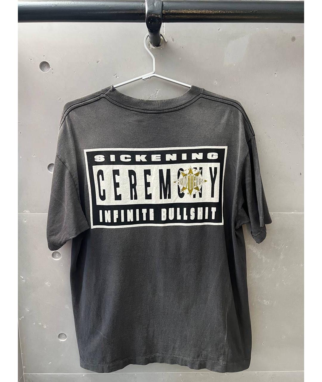 Saint Michael Антрацитовая хлопковая футболка, фото 2