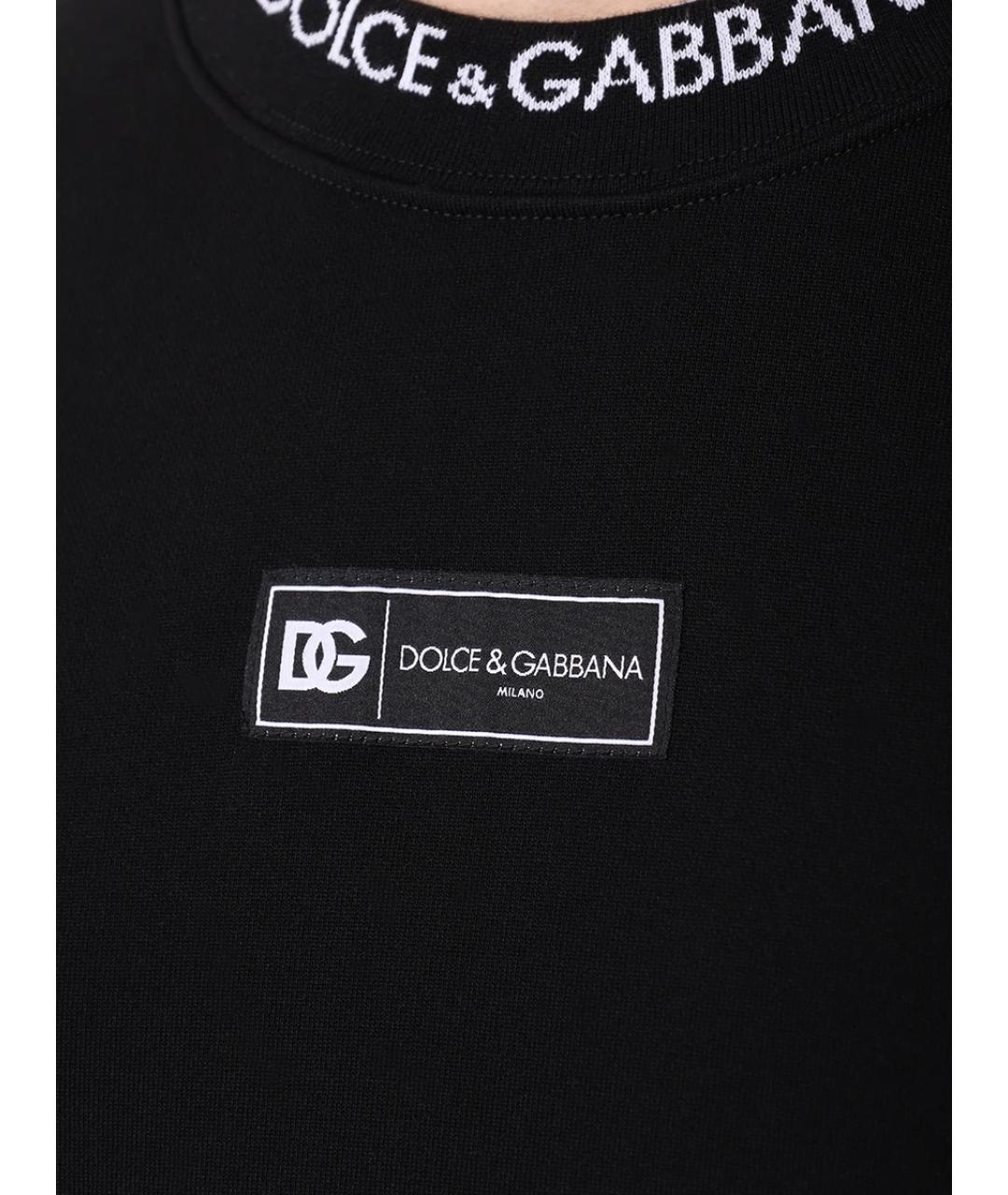 DOLCE&GABBANA Черный хлопковый спортивный костюм, фото 5