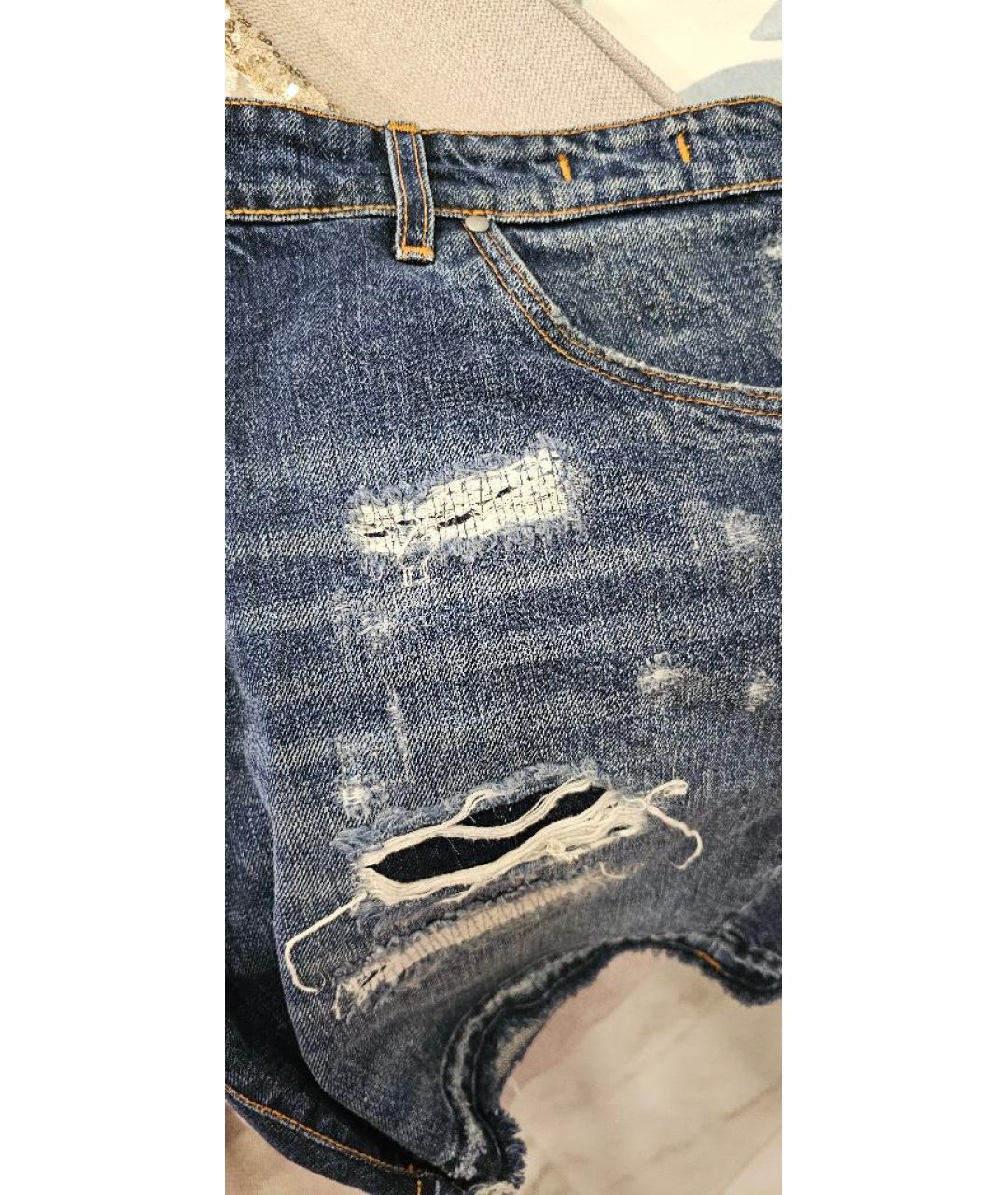 LIU JO Синие хлопковые шорты, фото 4