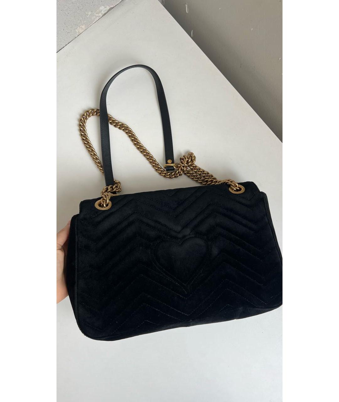 GUCCI Черная бархатная сумка через плечо, фото 2