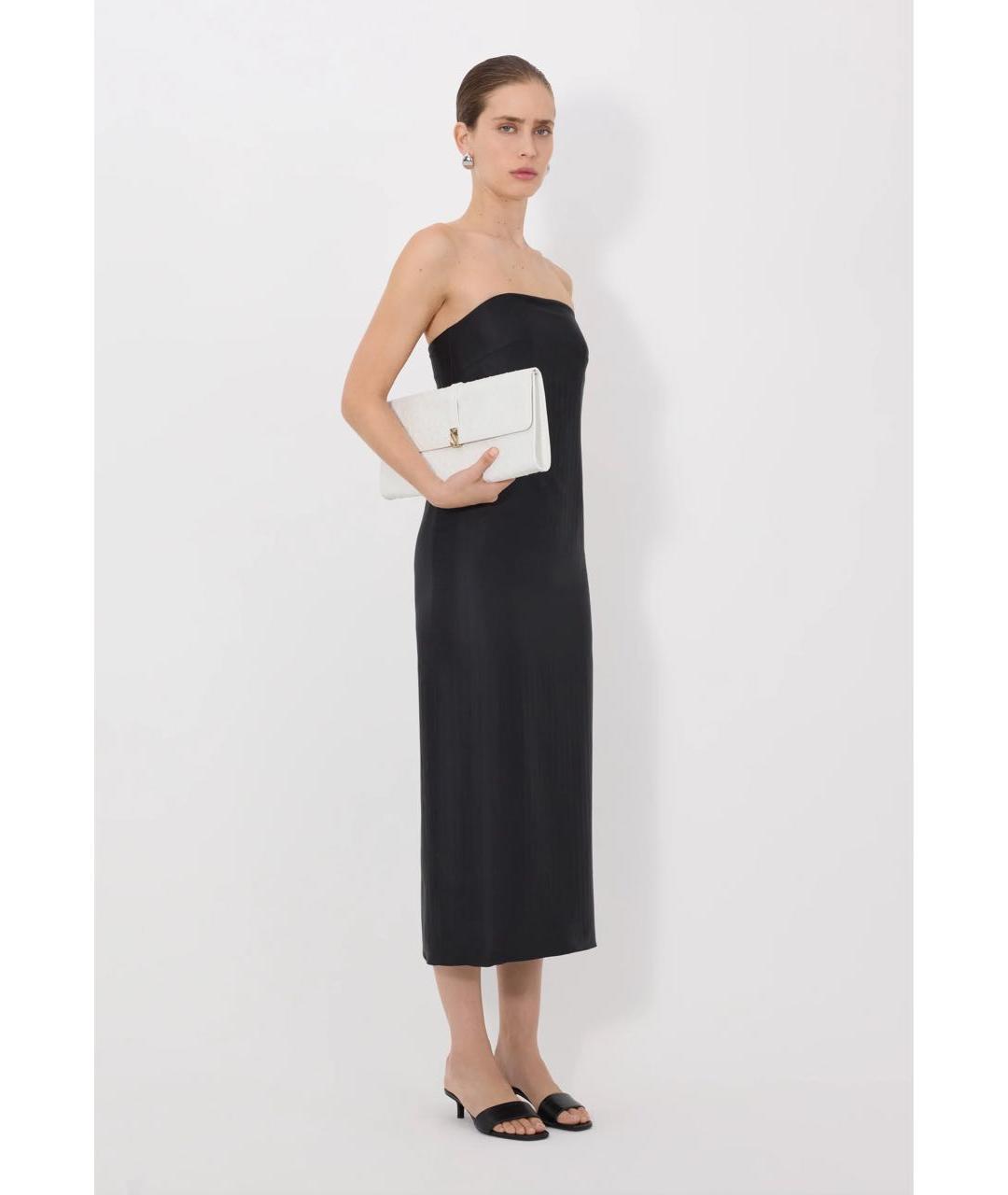 LOULOU DE SAISON Черное шелковое вечернее платье, фото 2