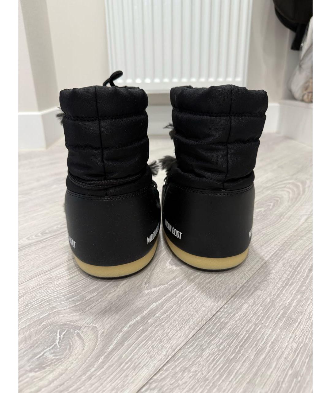 MOON BOOT Черные текстильные ботинки, фото 4