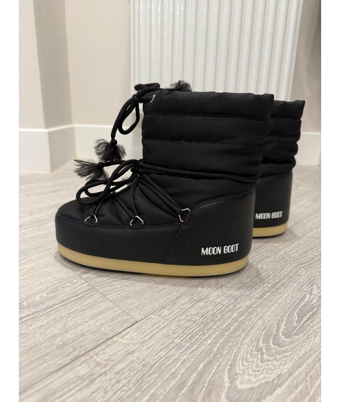MOON BOOT Черные текстильные ботинки, фото 7