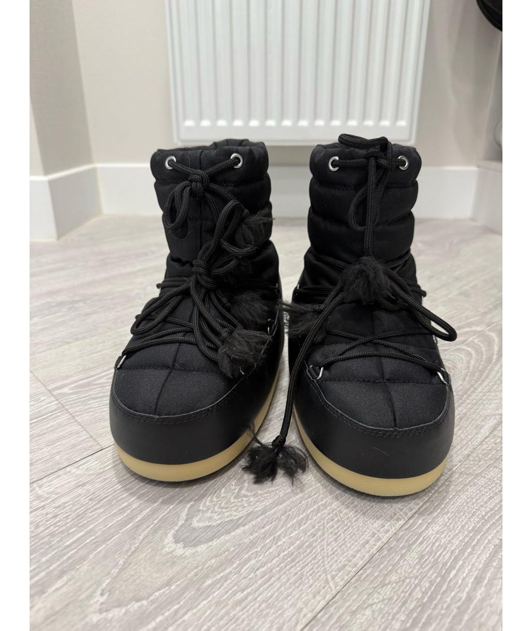 MOON BOOT Черные текстильные ботинки, фото 2