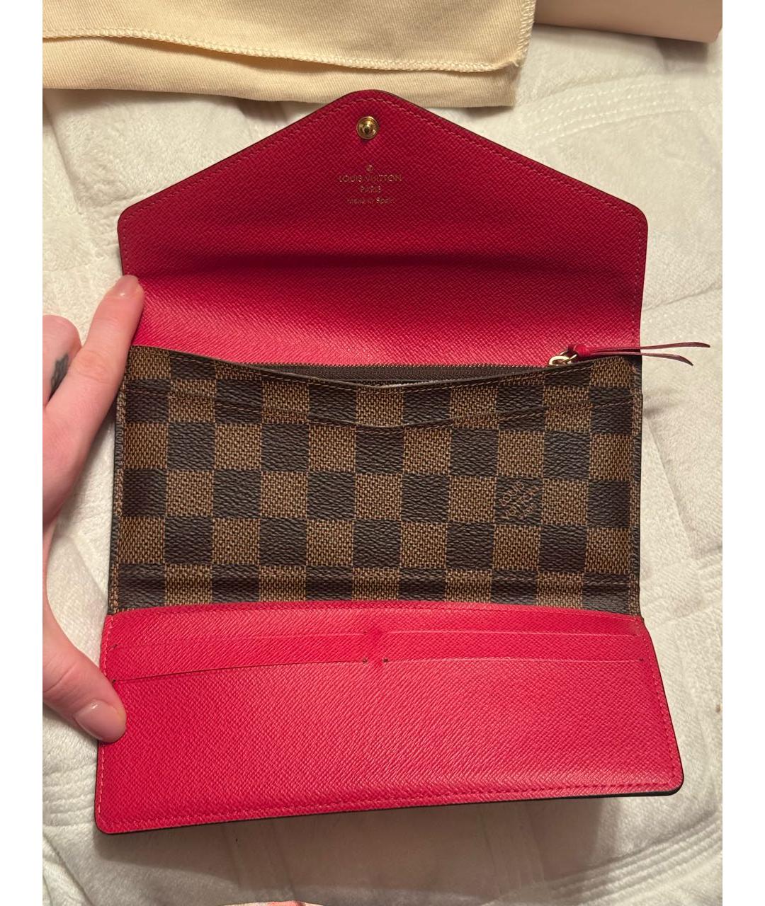 LOUIS VUITTON Коричневый кошелек, фото 3