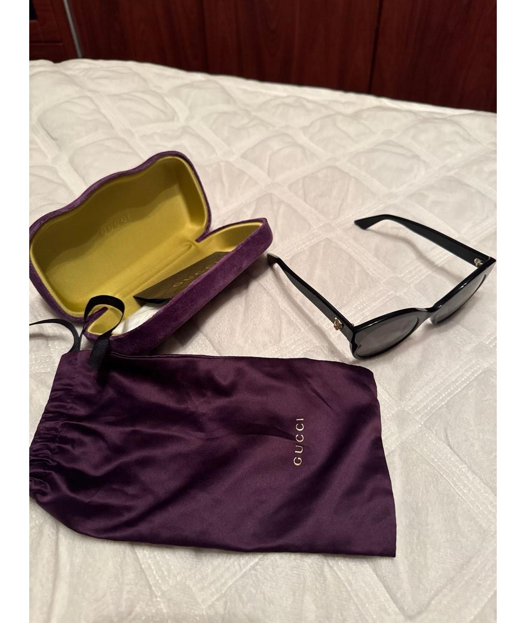 GUCCI Черные пластиковые солнцезащитные очки, фото 3