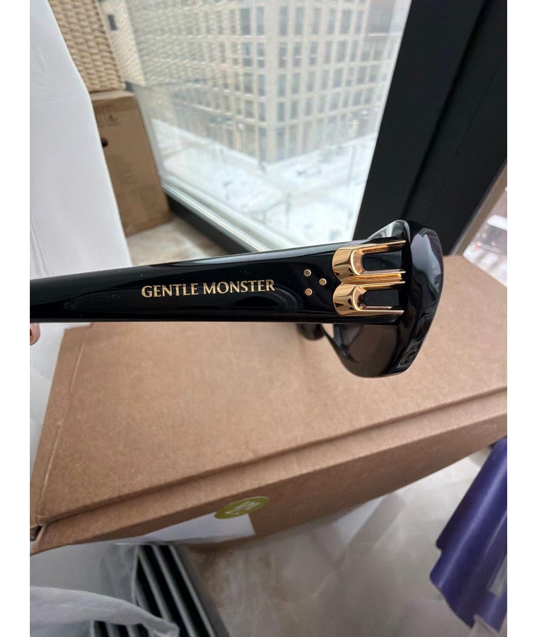 GENTLE MONSTER Черные пластиковые солнцезащитные очки, фото 3