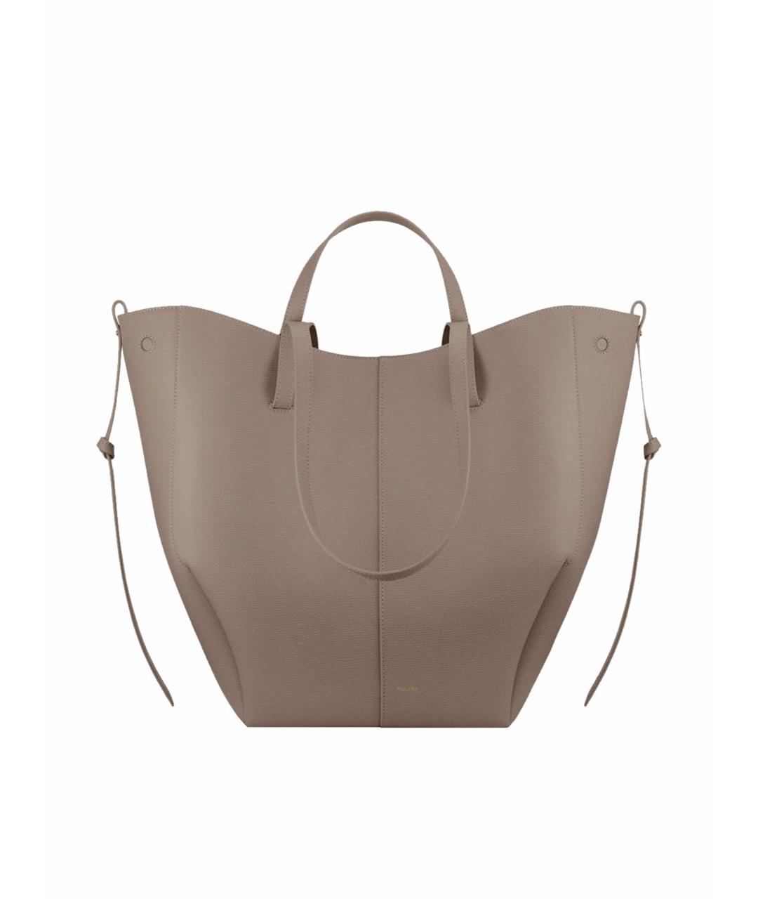 POLENE Бежевая кожаная сумка тоут, фото 1