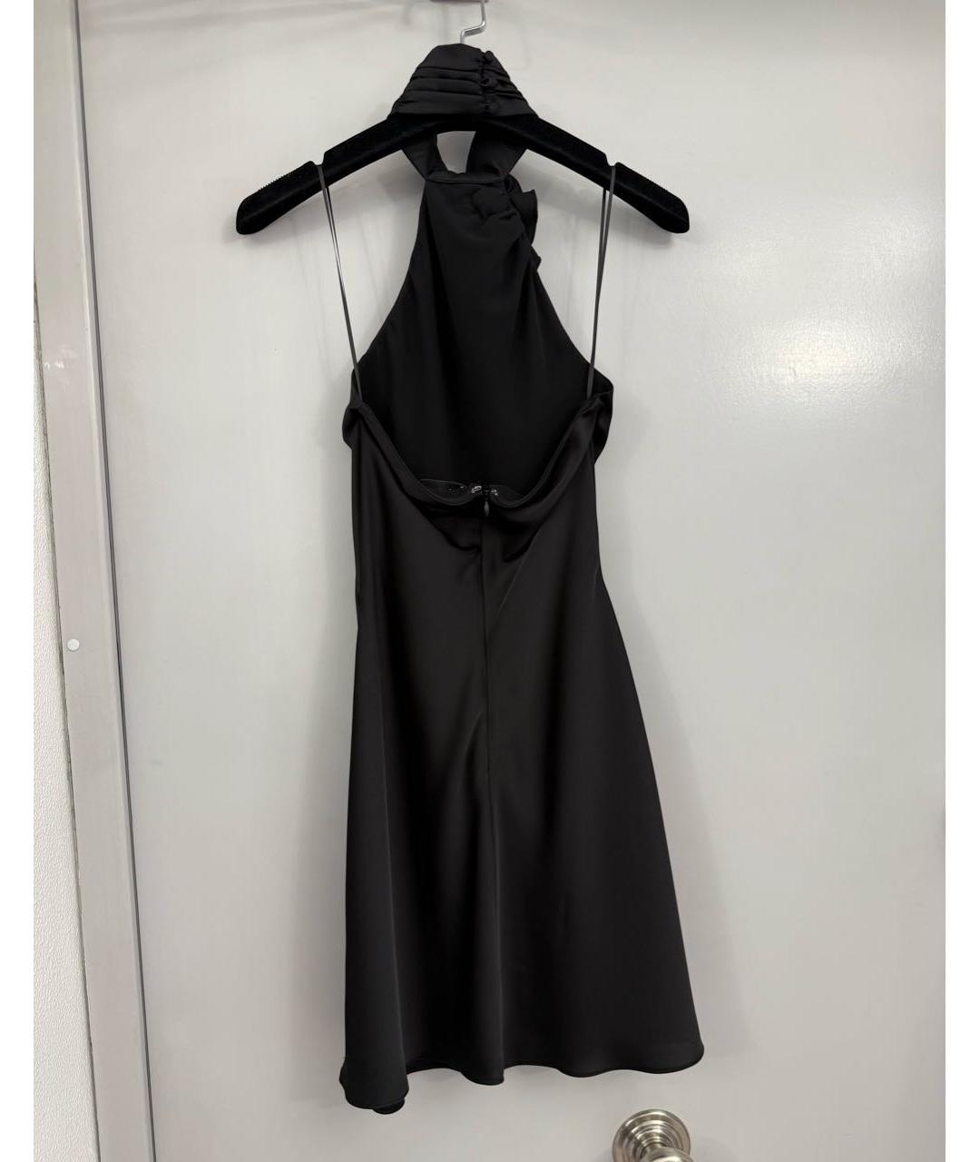 MISHA COLLECTION Черное полиэстеровое коктейльное платье, фото 2