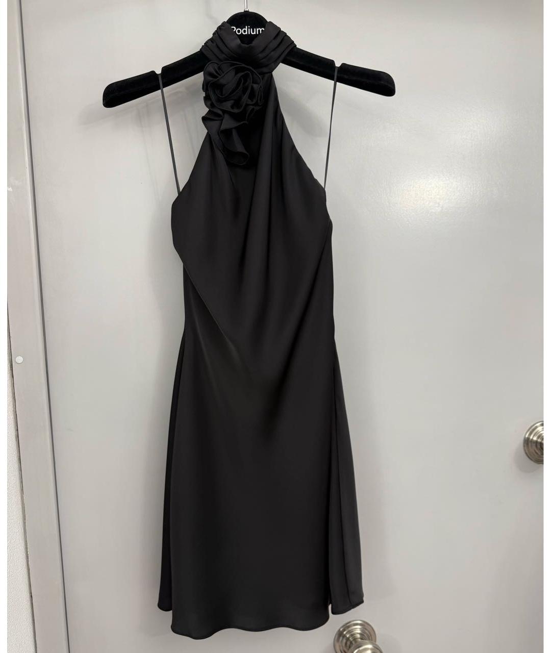 MISHA COLLECTION Черное полиэстеровое коктейльное платье, фото 4