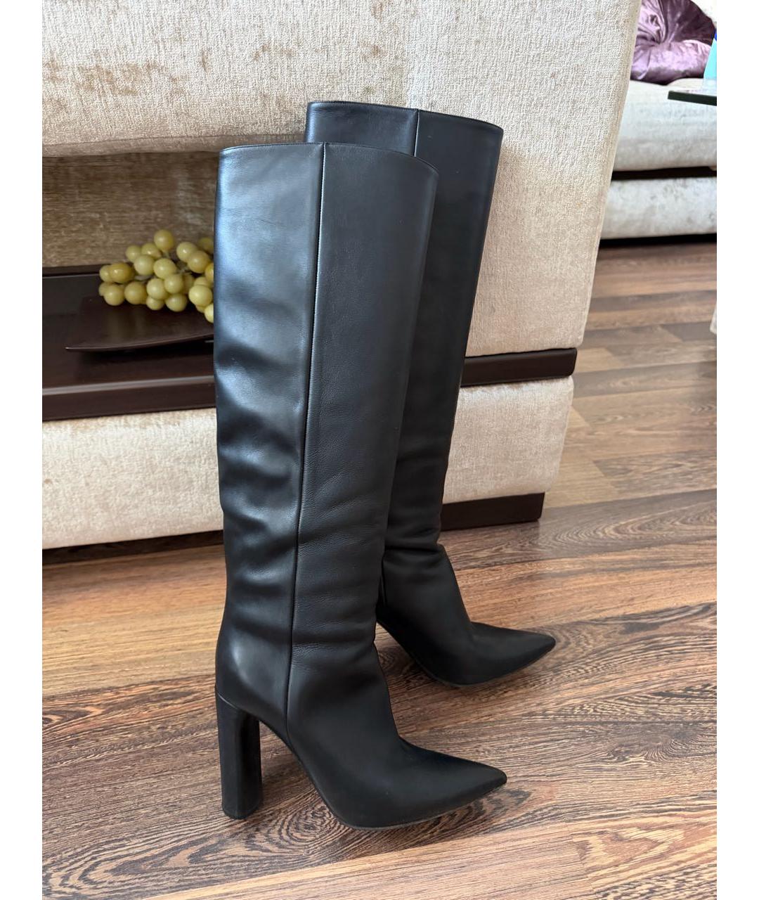 CASADEI Черные кожаные сапоги, фото 9