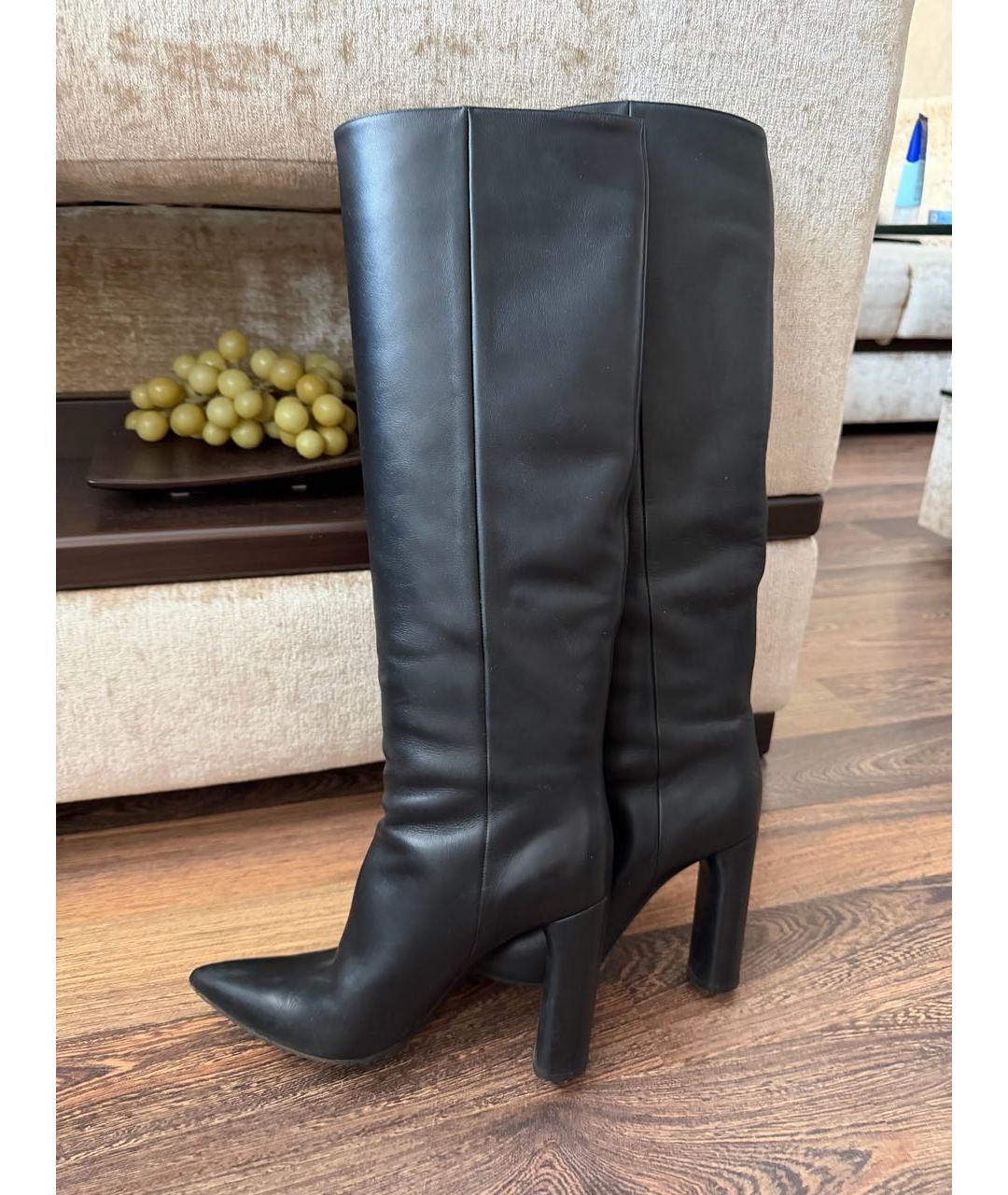 CASADEI Черные кожаные сапоги, фото 3