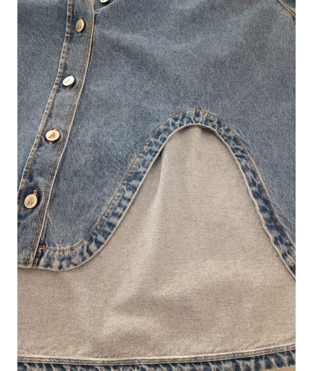 THE ATTICO Голубая хлопковая рубашка, фото 5