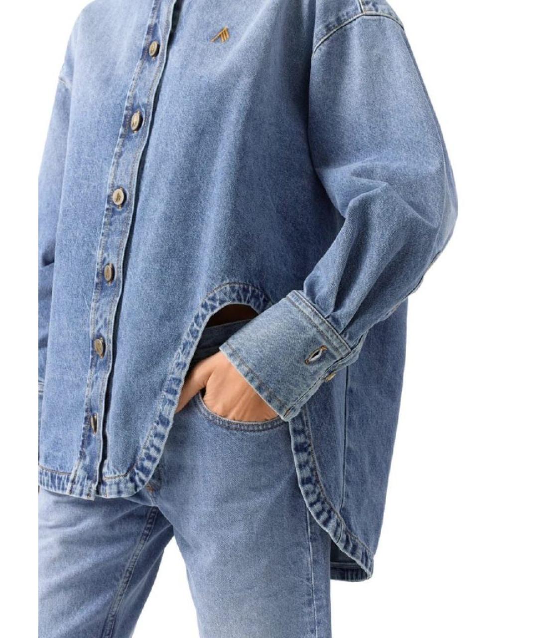 THE ATTICO Голубая хлопковая рубашка, фото 8