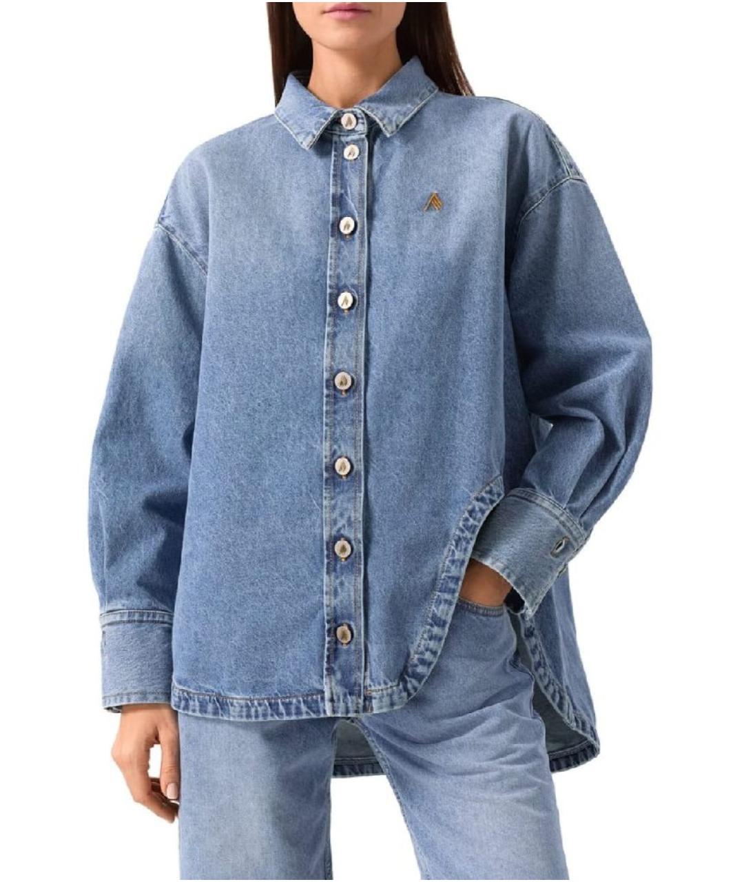 THE ATTICO Голубая хлопковая рубашка, фото 7