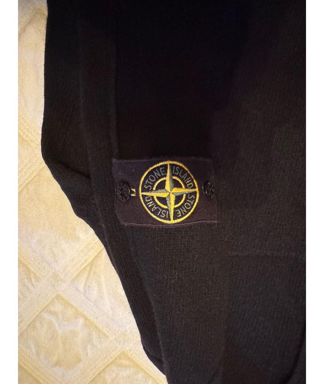 STONE ISLAND Черный шерстяной джемпер / свитер, фото 4