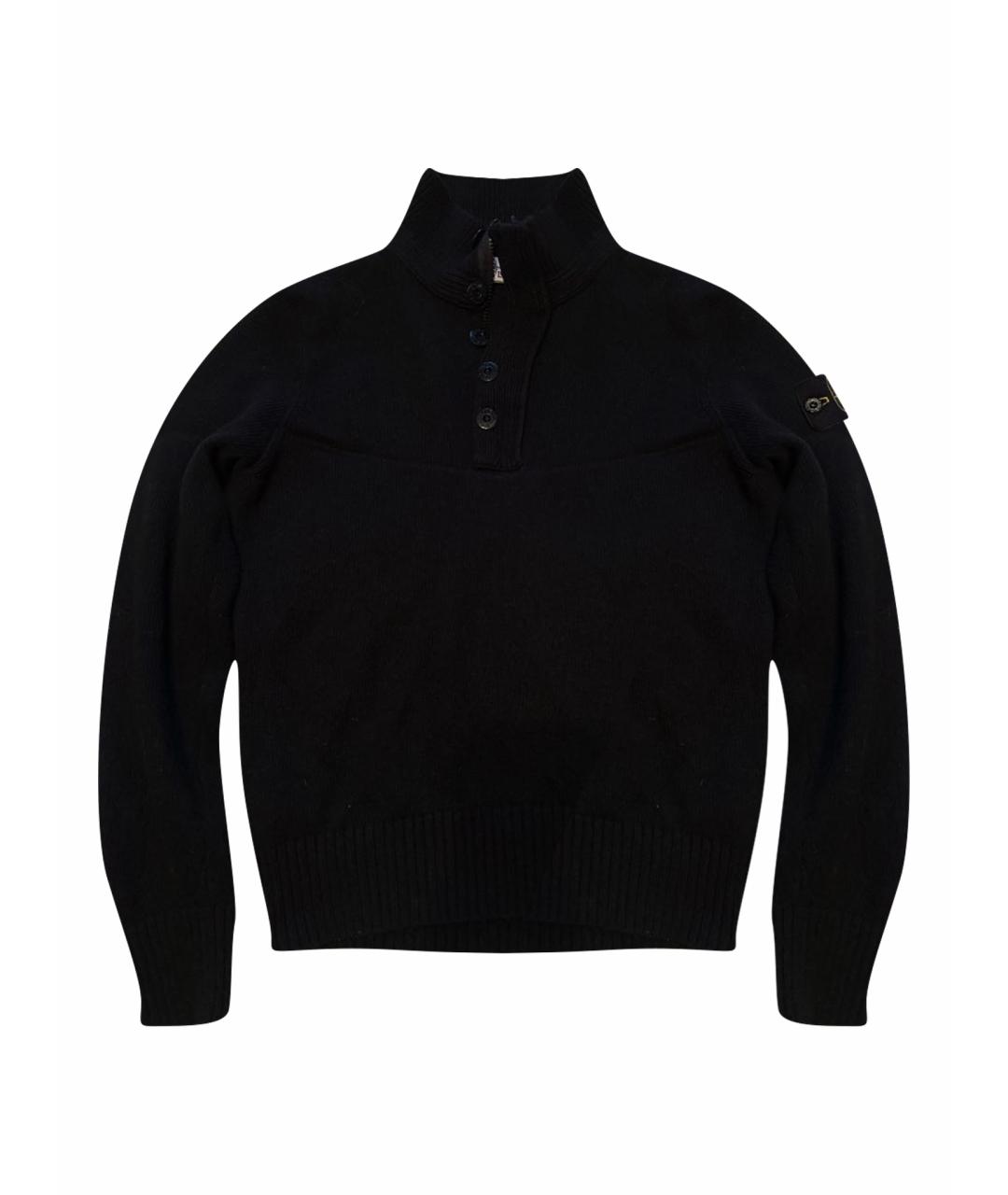 STONE ISLAND Черный шерстяной джемпер / свитер, фото 1