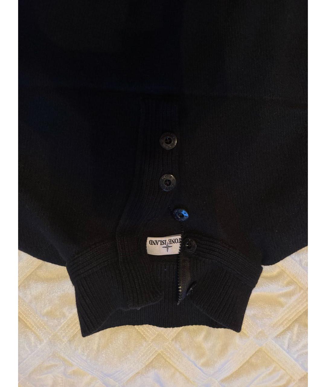 STONE ISLAND Черный шерстяной джемпер / свитер, фото 3