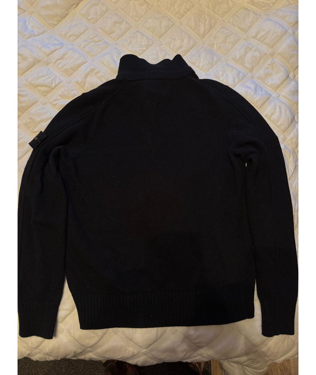 STONE ISLAND Черный шерстяной джемпер / свитер, фото 2