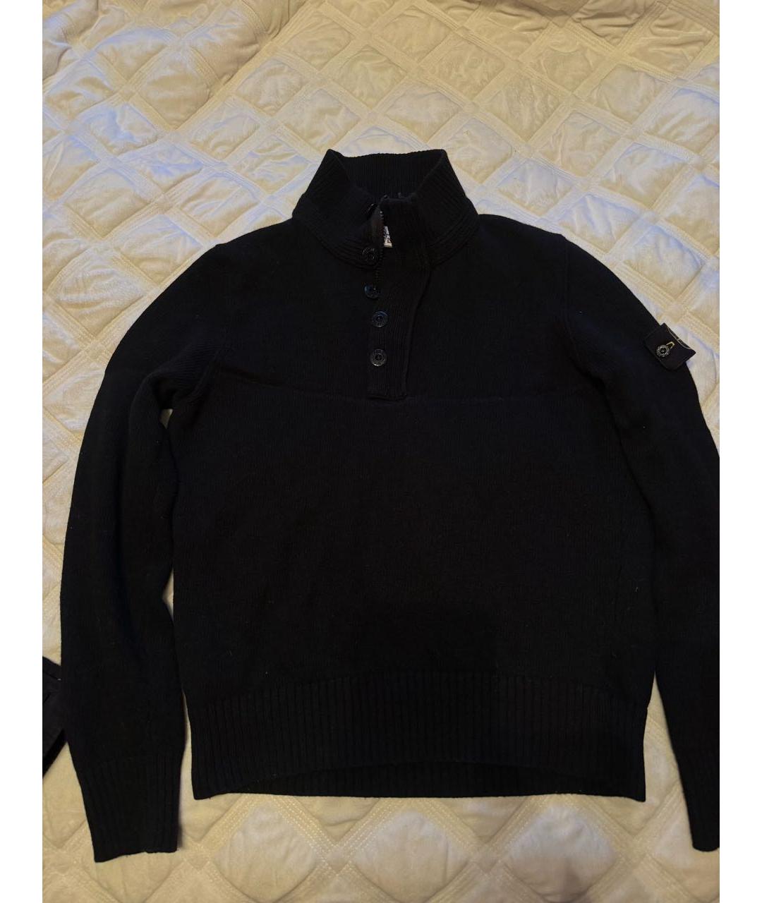 STONE ISLAND Черный шерстяной джемпер / свитер, фото 6