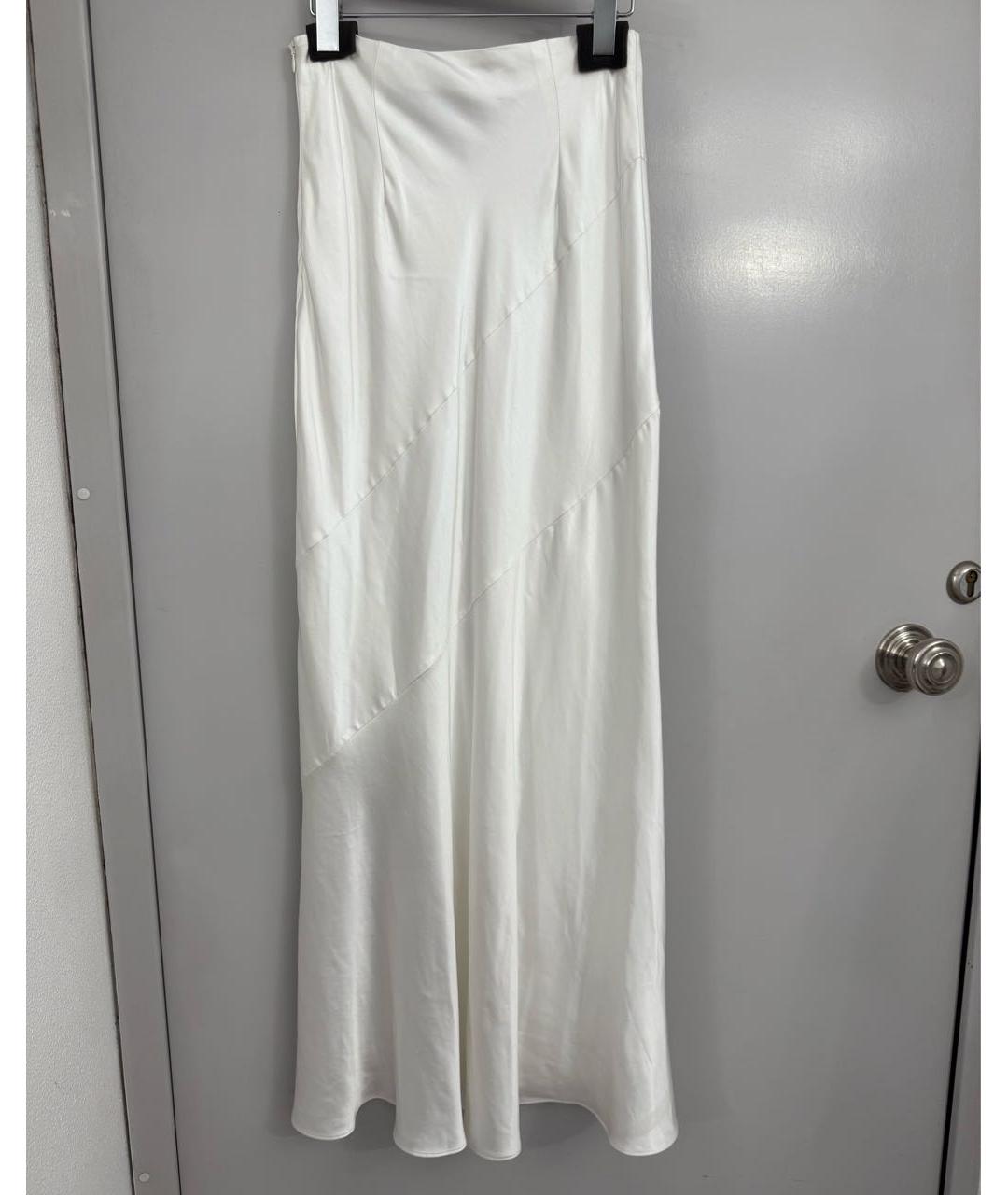 MISHA COLLECTION Белая полиэстеровая юбка макси, фото 2